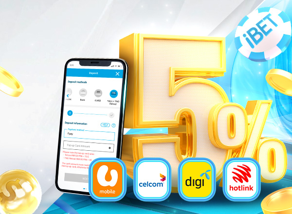 Deposit with Telco Reload Pins, Get 5% Extra Bonus Every Time!